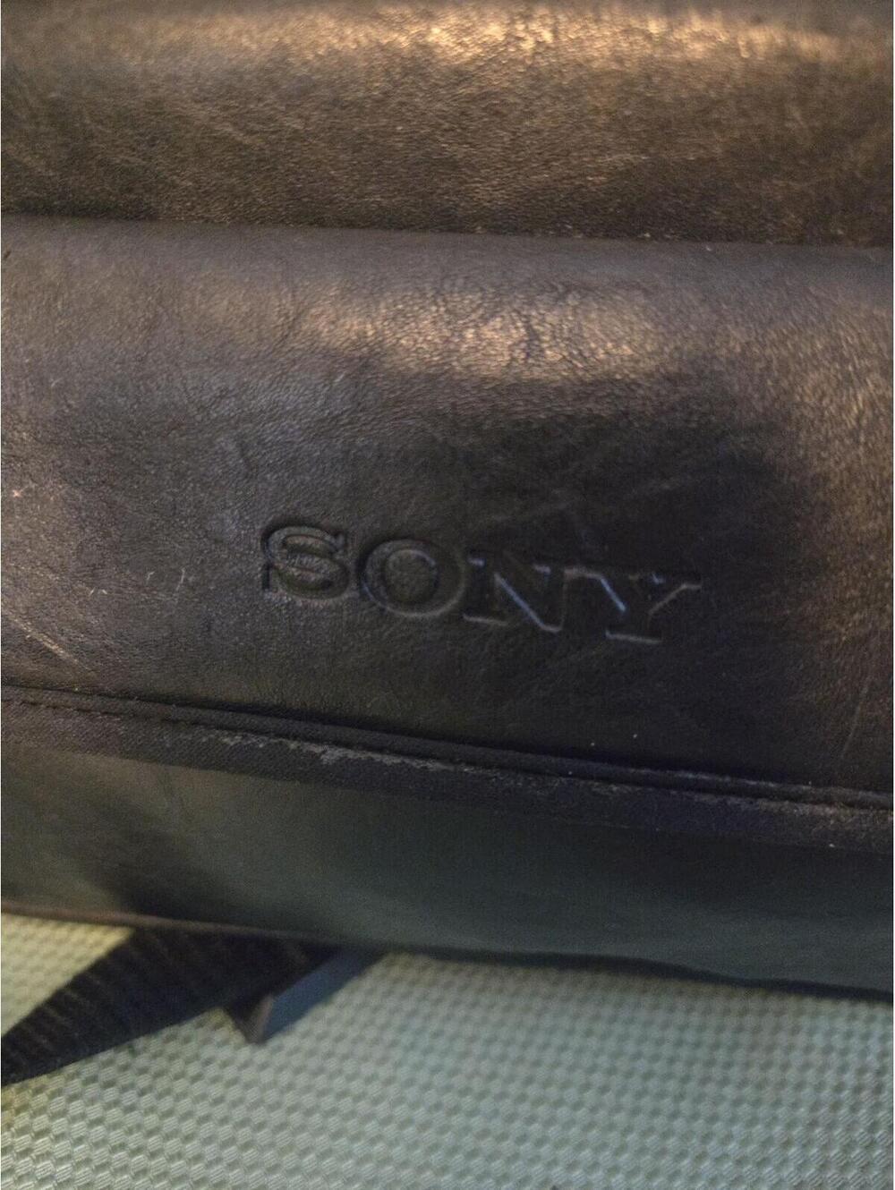 Vintage Sony Black Leather Camcorder Gadget Bag - Picture 4 of 5